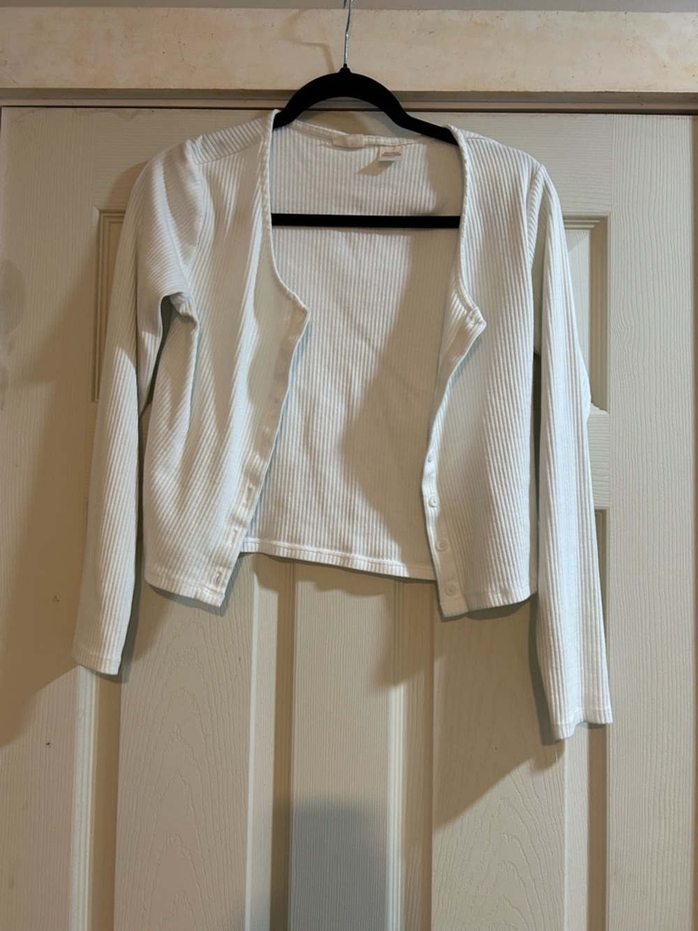 Ribbed Long Sleeve Button Cardigan